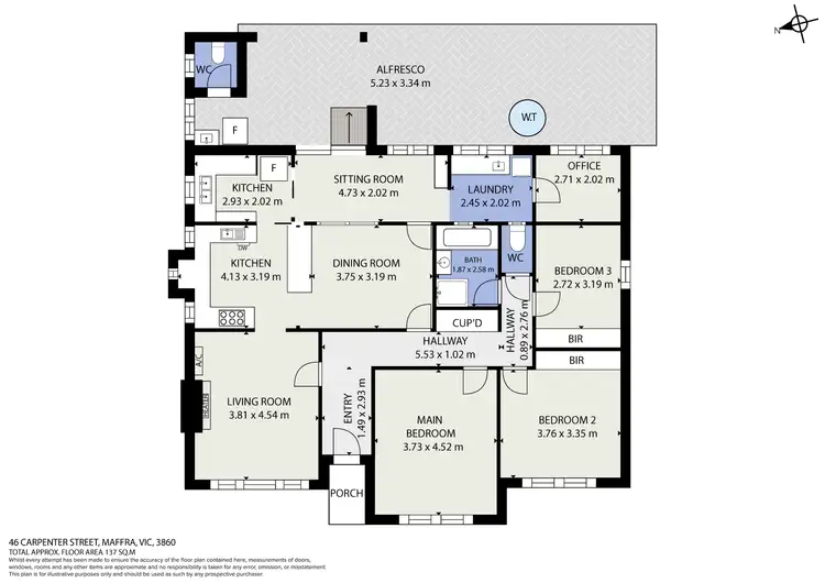Floorplan of Homely house listing, 46 Carpenter Street, Maffra VIC 3860