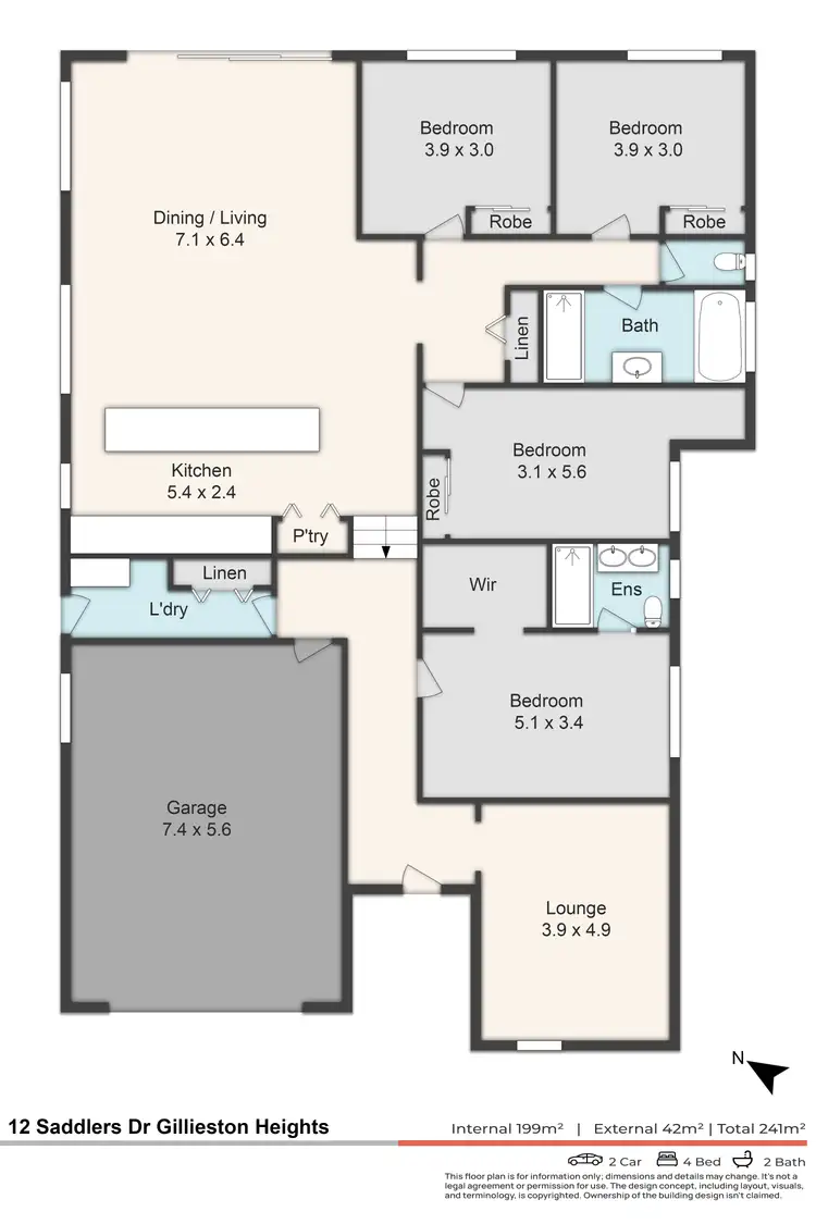 Floorplan of Homely house listing, 12 Saddlers Drive, Gillieston Heights NSW 2321