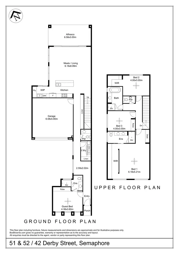 Floorplan of Homely house listing, Proposed 42 & 42A Derby Street, Semaphore SA 5019