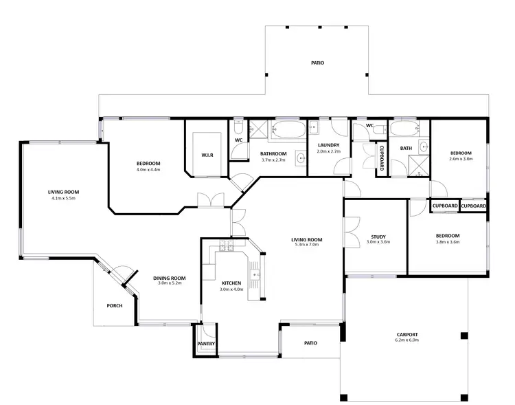 Floorplan of Homely house listing, 1 Player Court, Wodonga VIC 3690