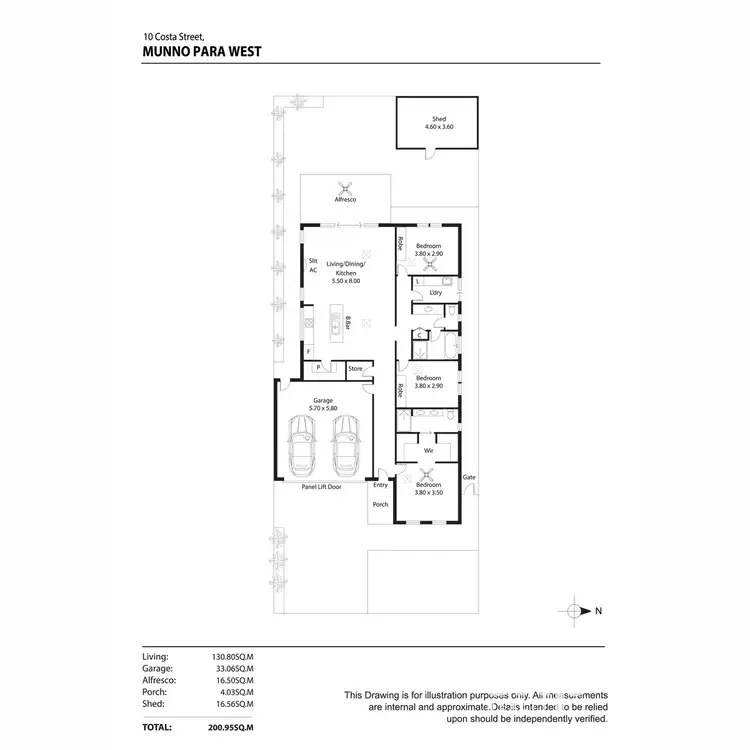 Floorplan of Homely house listing, 10 Costa Street, Munno Para West SA 5115
