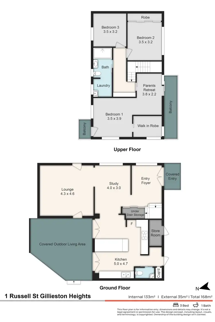 Floorplan of Homely house listing, 1 Russell Street, Gillieston Heights NSW 2321