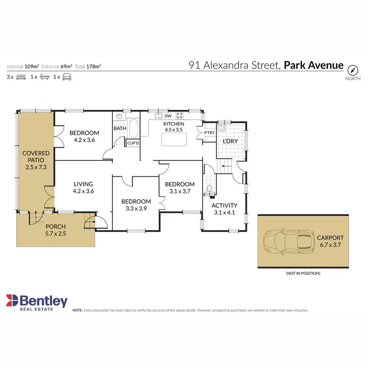 Floorplan of Homely house listing, 91 Alexandra Street, Park Avenue QLD 4701