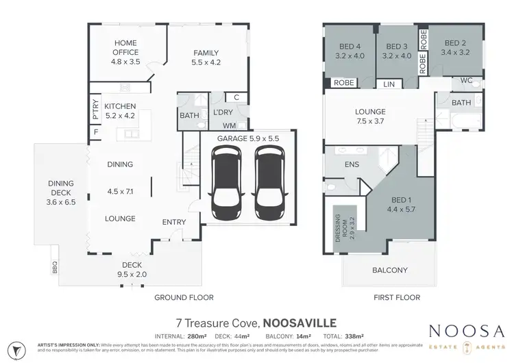 Floorplan of Homely house listing, 7 Treasure Cove, Noosaville QLD 4566