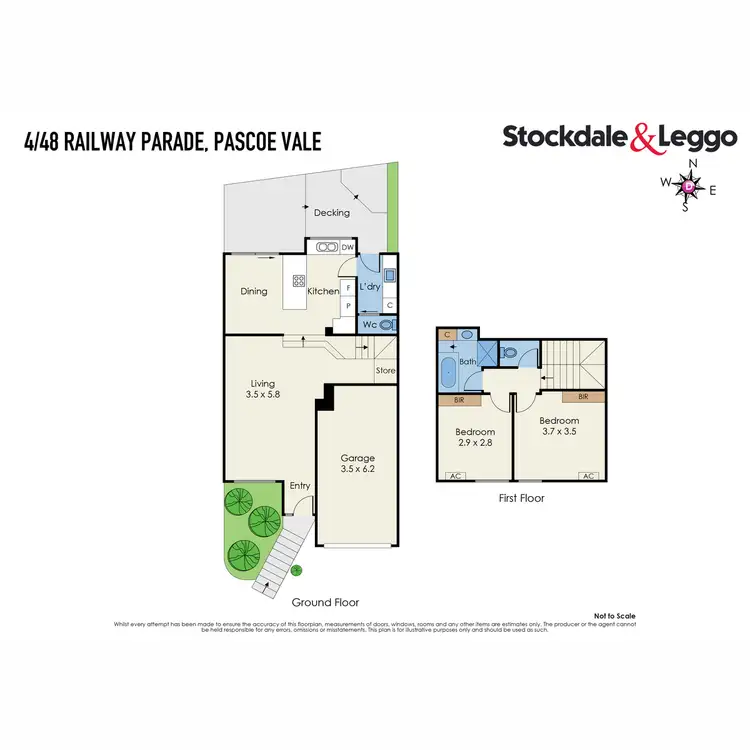 Floorplan of Homely townhouse listing, 4/48 Railway Parade, Pascoe Vale VIC 3044