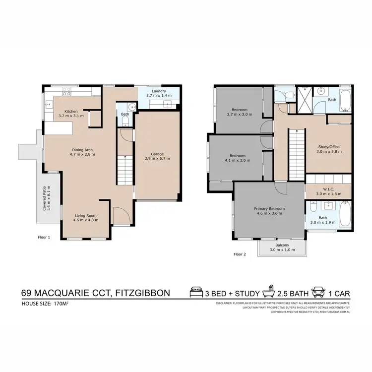Floorplan of Homely house listing, 69 Macquarie Circuit, Fitzgibbon QLD 4018