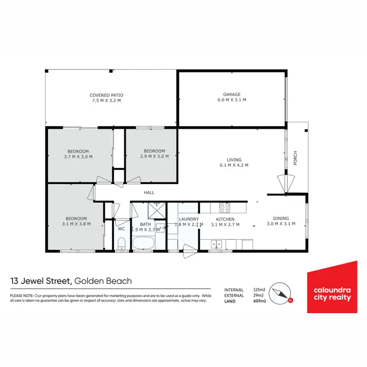 Floorplan of Homely house listing, 13 Jewel Street, Golden Beach QLD 4551