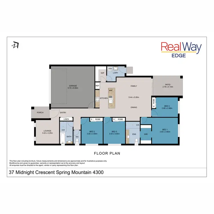 Floorplan of Homely house listing, 37 Midnight Crescent, Spring Mountain QLD 4300