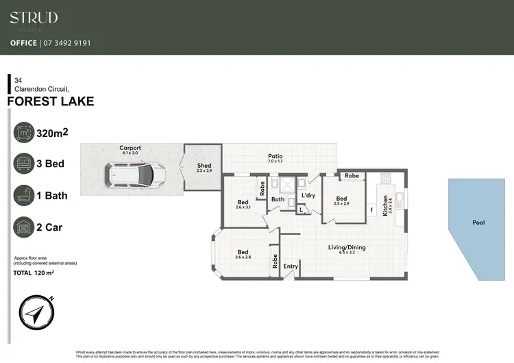 Floorplan of Homely house listing, 34 Clarendon Circuit, Forest Lake QLD 4078