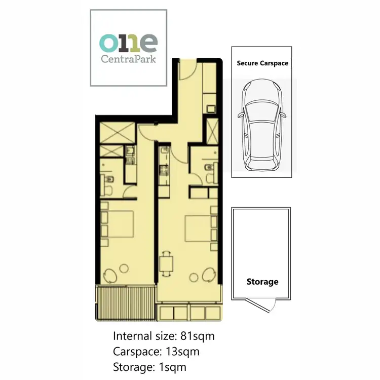 Floorplan of Homely apartment listing, 1714/3 Carlton Street, Chippendale NSW 2008