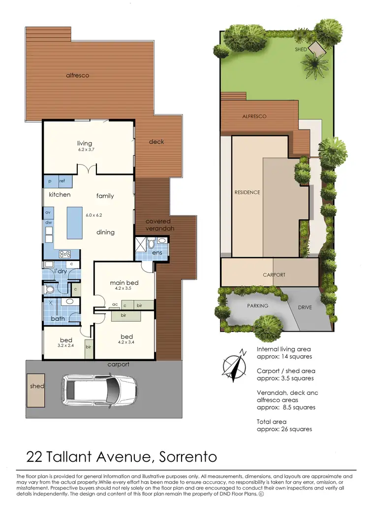 Floorplan of Homely house listing, 22 Tallant Avenue, Sorrento VIC 3943
