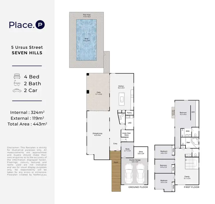 Floorplan of Homely house listing, 5 Ursus Street, Seven Hills QLD 4170