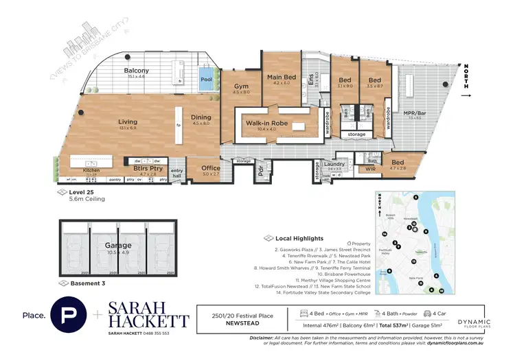 Floorplan of Homely apartment listing, 2501/20 Festival Place, Newstead QLD 4006