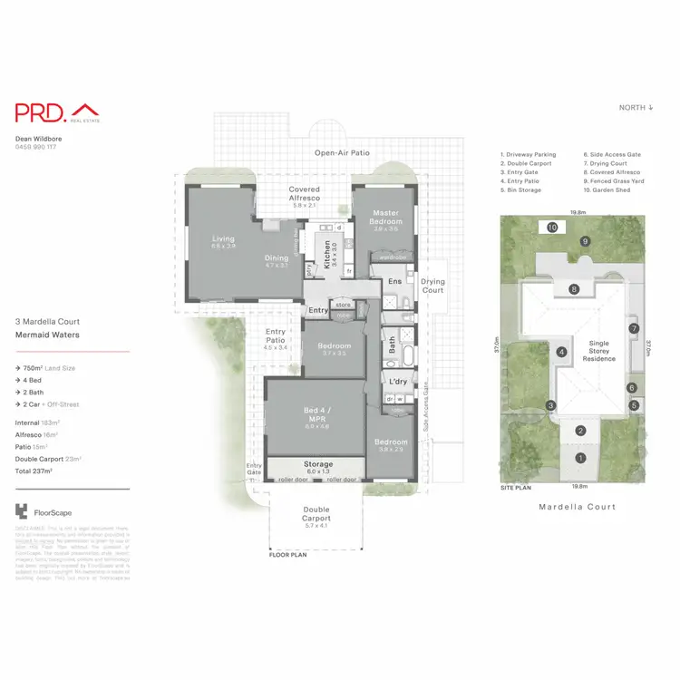 Floorplan of Homely house listing, 3 Mardella Court, Mermaid Waters QLD 4218
