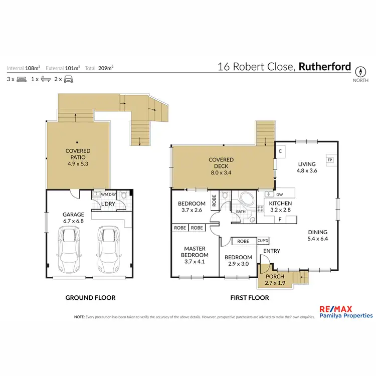 Floorplan of Homely house listing, 16 Robert Close, Rutherford NSW 2320