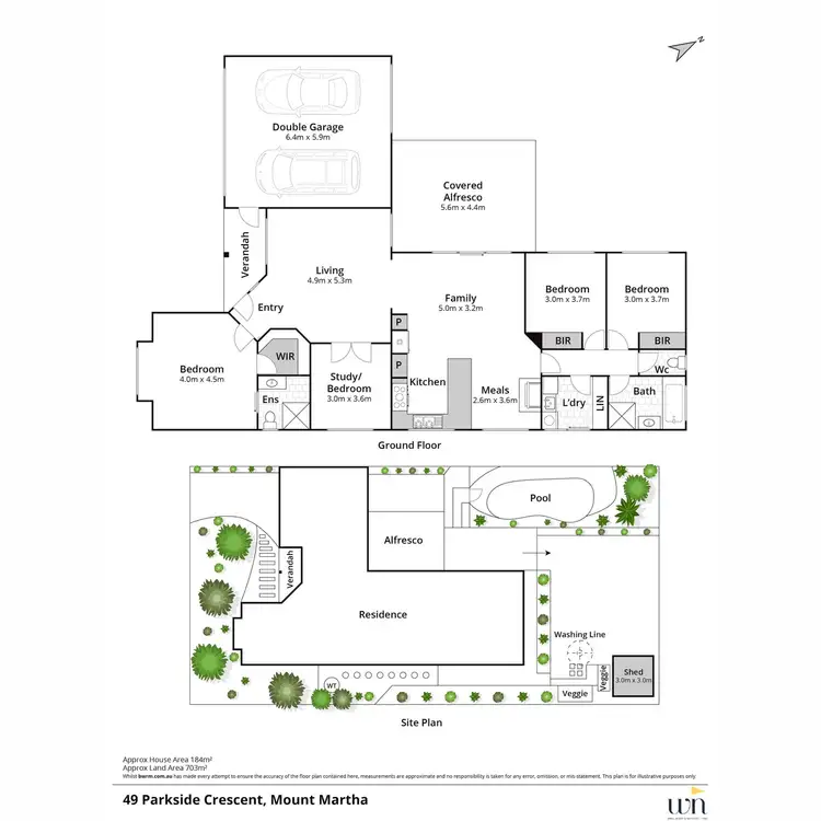 Floorplan of Homely house listing, 49 Parkside Crescent, Mornington VIC 3931