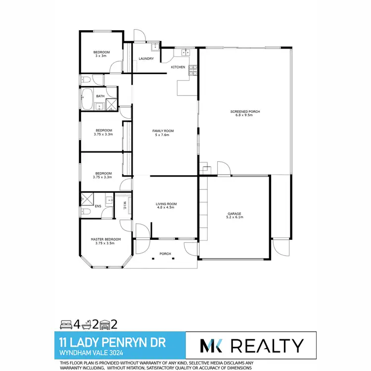 Floorplan of Homely house listing, 11 Lady penrhyn Drive, Wyndham Vale VIC 3024