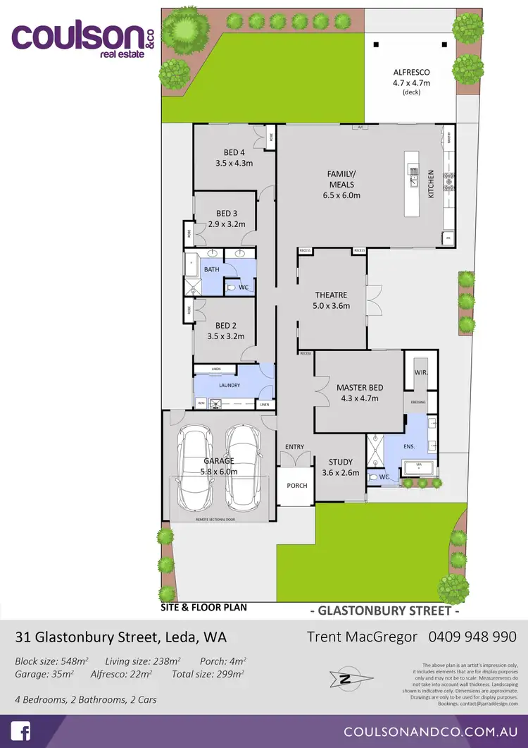 Floorplan of Homely house listing, 31 Glastonbury Street, Leda WA 6170