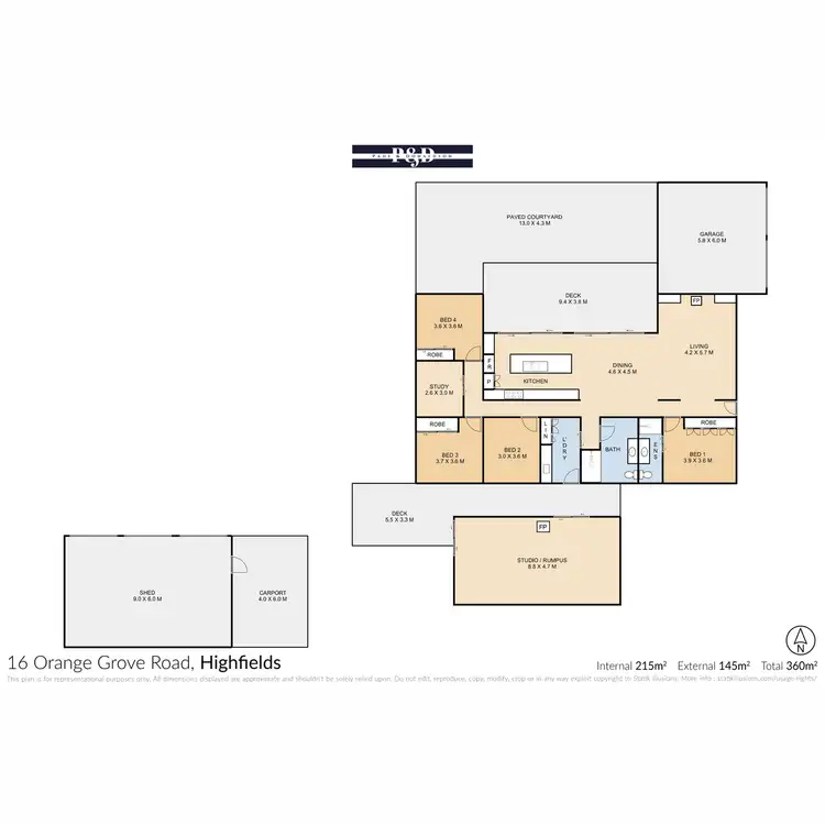 Floorplan of Homely house listing, 16 Orange Grove Road, Highfields QLD 4352