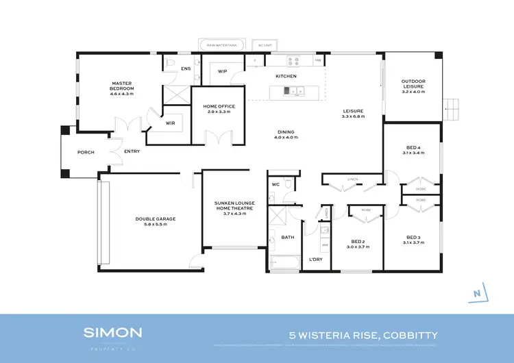 Floorplan of Homely house listing, 5 Wisteria Rise, Cobbitty NSW 2570