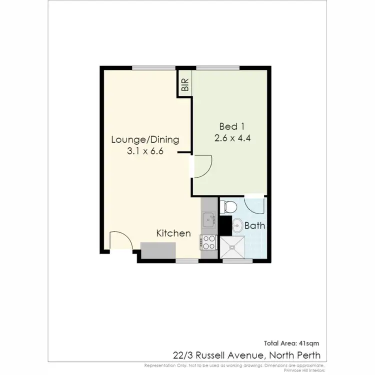 Floorplan of Homely unit listing, 22/3 Russell Avenue, North Perth WA 6006