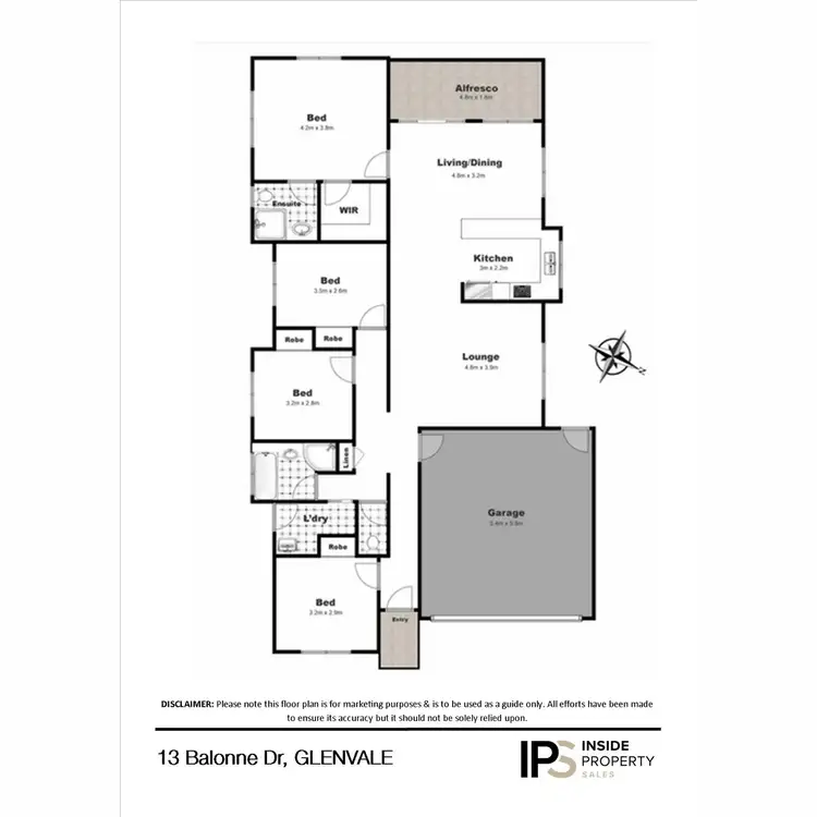 Floorplan of Homely house listing, 13 Balonne Drive, Glenvale QLD 4350