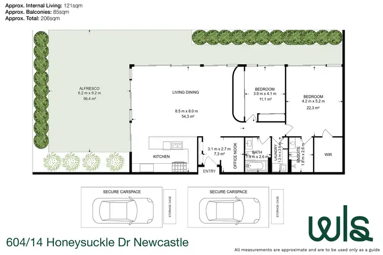 Floorplan of Homely apartment listing, 604/14 Honeysuckle Drive, Newcastle NSW 2300