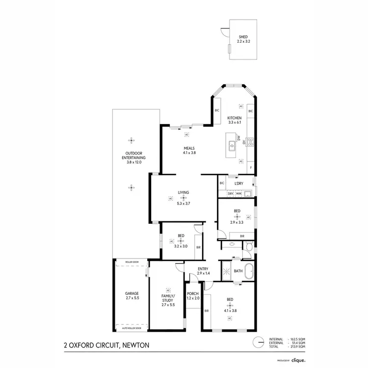 Floorplan of Homely house listing, 2 Oxford Circuit, Newton SA 5074