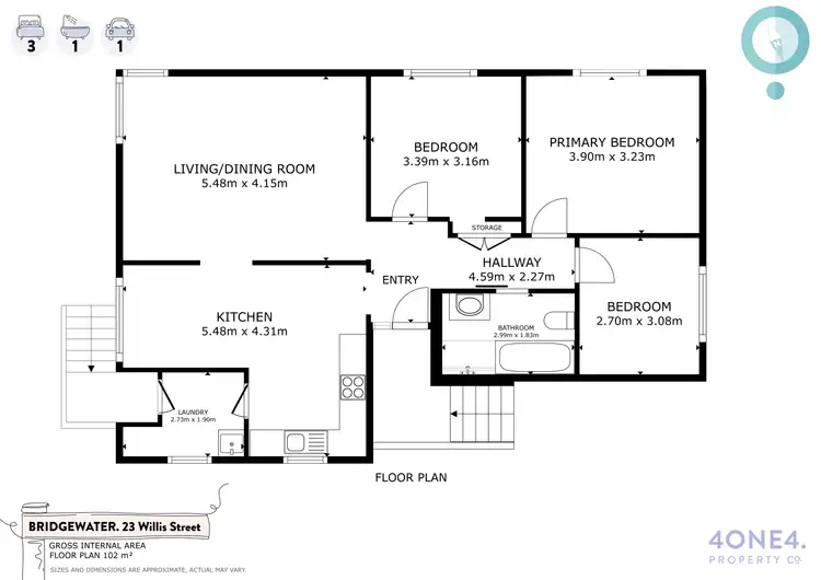 Floorplan of Homely house listing, 23 Willis Street, Bridgewater TAS 7030