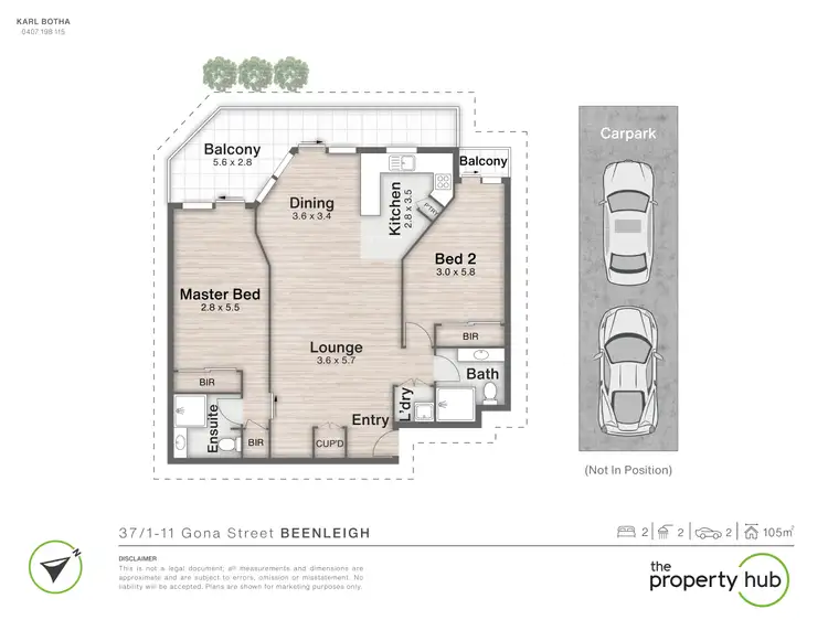 Floorplan of Homely apartment listing, 37/1-11 Gona Street, Beenleigh QLD 4207