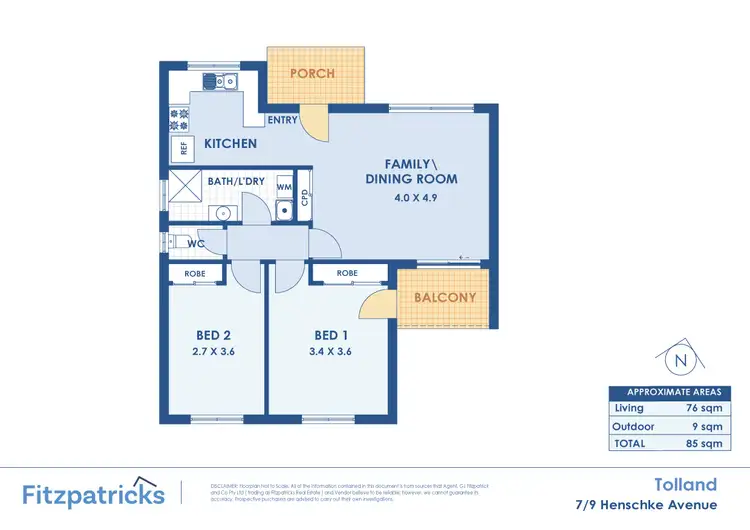 Floorplan of Homely unit listing, 7/9 Henschke Avenue, Tolland NSW 2650