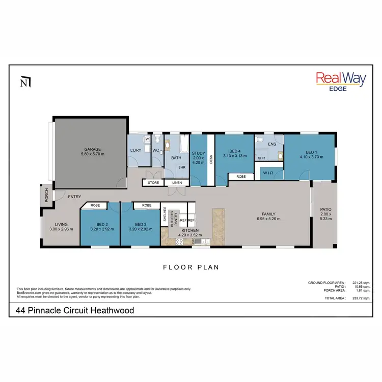 Floorplan of Homely house listing, 44 Pinnacle Circuit, Heathwood QLD 4110