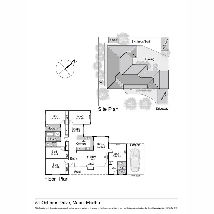 Floorplan of Homely house listing, 51 Osborne Drive, Mount Martha VIC 3934