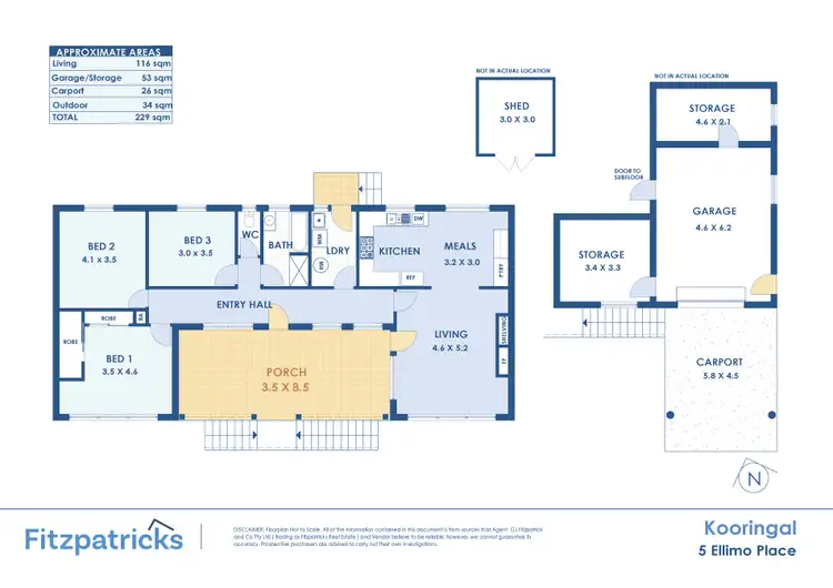 Floorplan of Homely house listing, 5 Ellimo Place, Kooringal NSW 2650