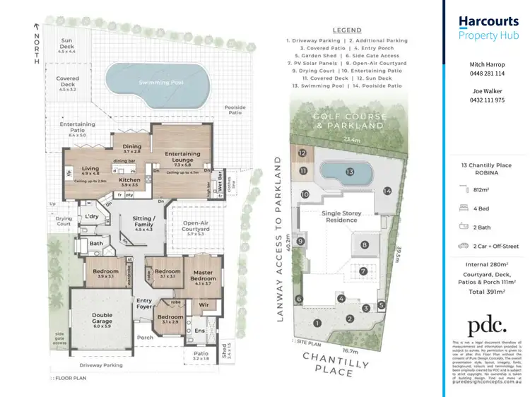 Floorplan of Homely house listing, 13 Chantilly Place, Robina QLD 4226