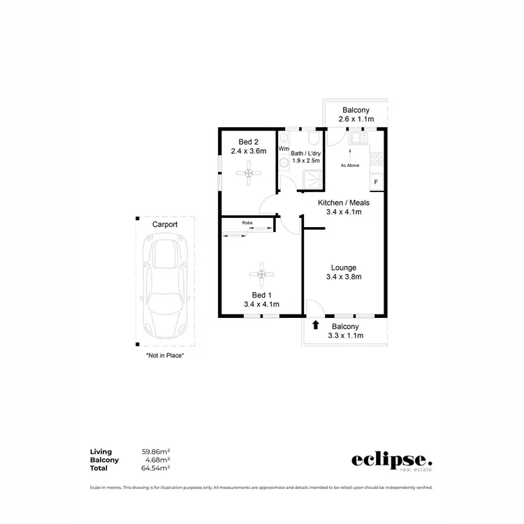 Floorplan of Homely unit listing, 6/10-12 Fosters Road, Hillcrest SA 5086