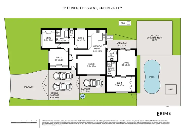Floorplan of Homely house listing, 95 Oliveri Crescent, Green Valley NSW 2168