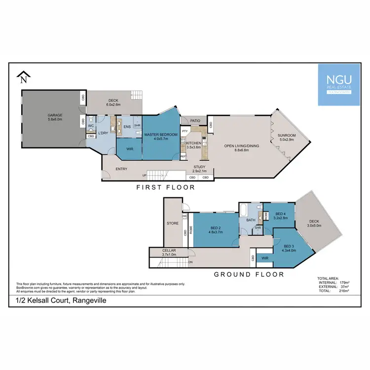 Floorplan of Homely townhouse listing, 1/2 Kelsall Court, Rangeville QLD 4350