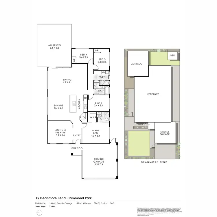 Floorplan of Homely house listing, 12 Deanmore Bend, Hammond Park WA 6164