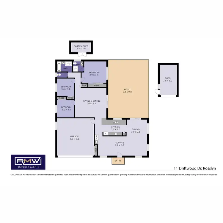 Floorplan of Homely house listing, 11 Driftwood Drive, Rosslyn QLD 4703