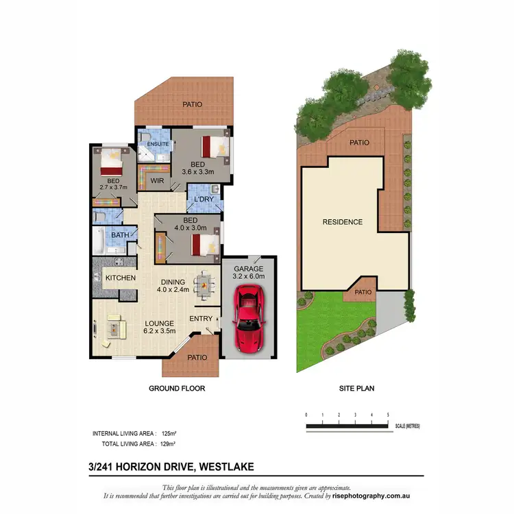 Floorplan of Homely townhouse listing, 3/241 Horizon Drive, Westlake QLD 4074