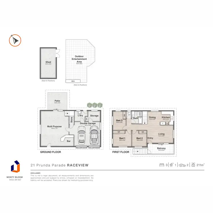 Floorplan of Homely house listing, 21 Prunda Parade, Raceview QLD 4305