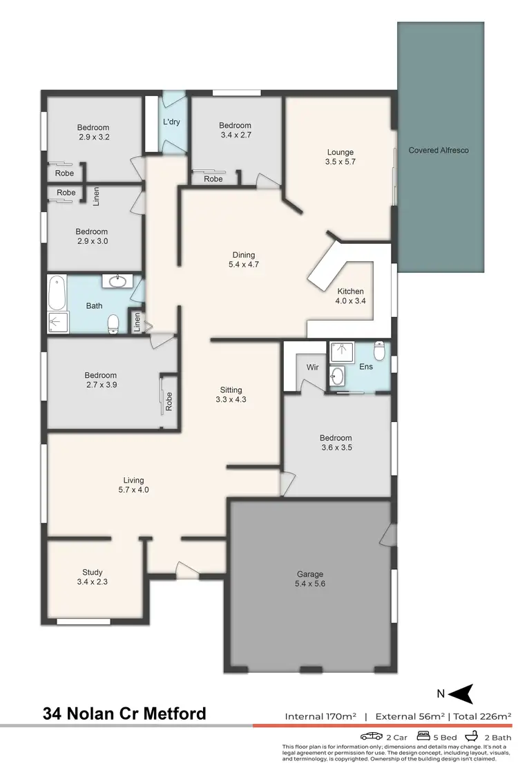 Floorplan of Homely house listing, 34 Nolan Crescent, Metford NSW 2323