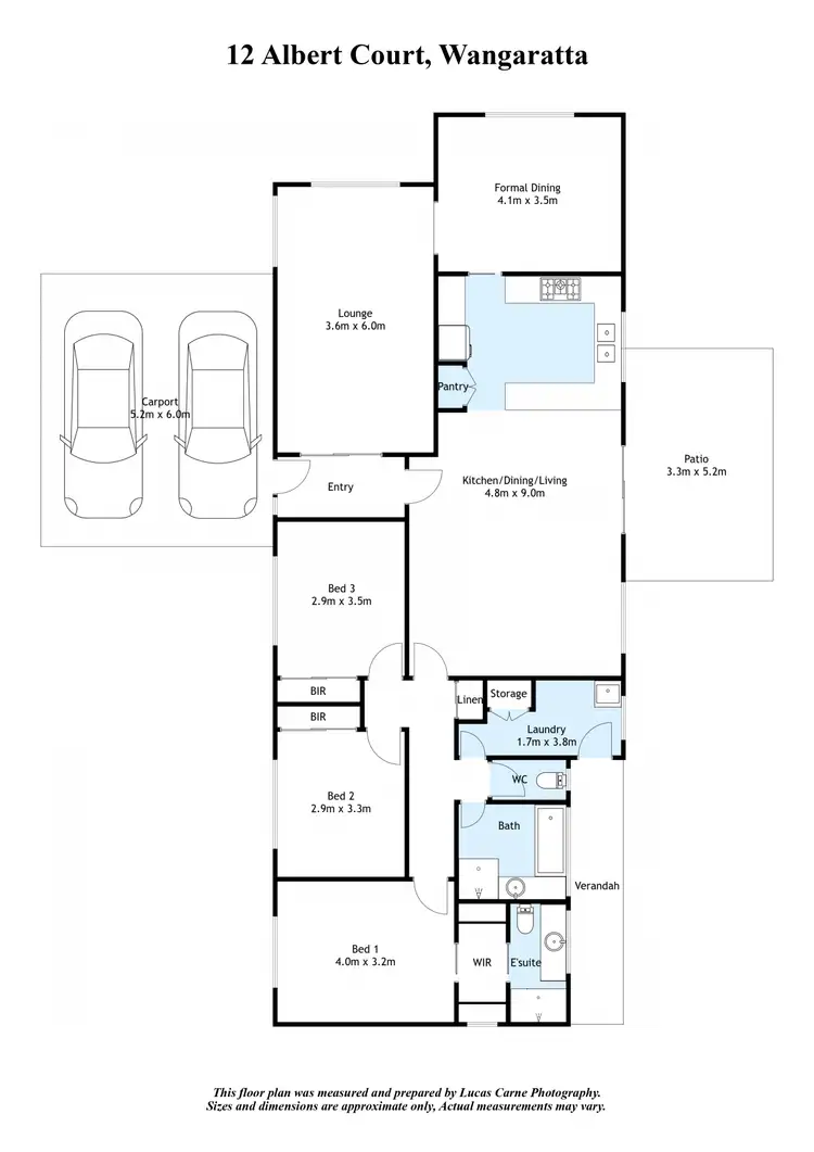 Floorplan of Homely house listing, 12 Albert Court, Wangaratta VIC 3677