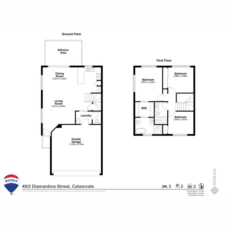 Floorplan of Homely townhouse listing, 49/2 Diamantina Street, Calamvale QLD 4116