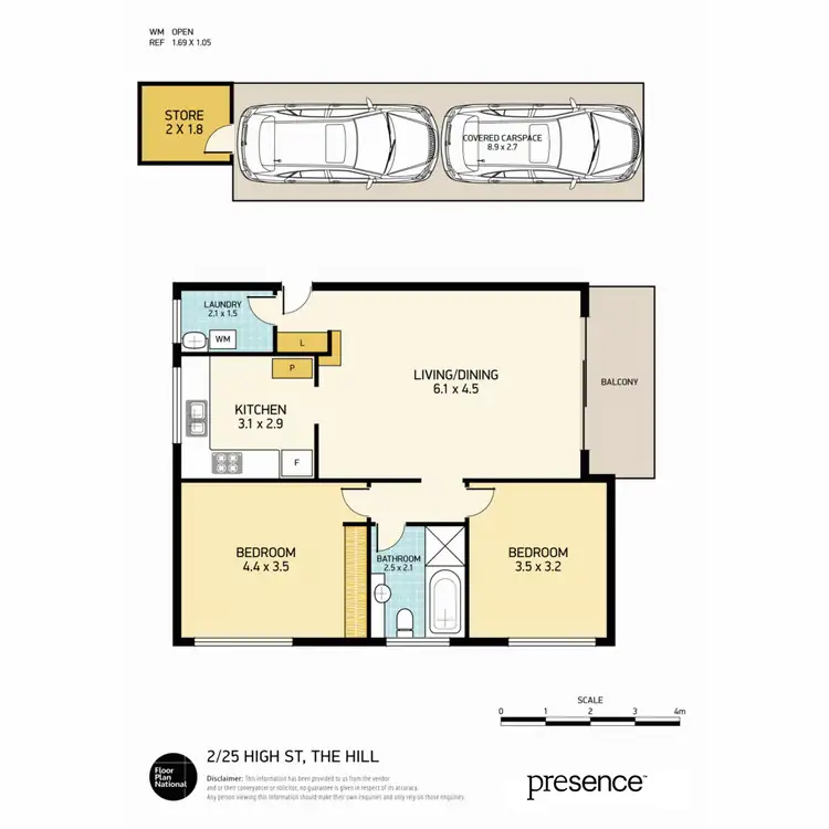 Floorplan of Homely apartment listing, 2/25 High Street, The Hill NSW 2300