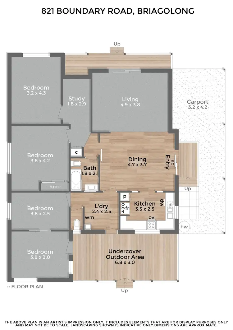 Floorplan of Homely rural property listing, 821 Boundary Road, Briagolong VIC 3860