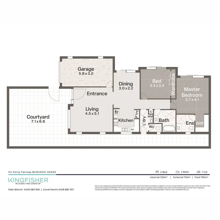 Floorplan of Homely semi-detached listing, 1/4 Ferny Fairway, Burleigh Heads QLD 4220