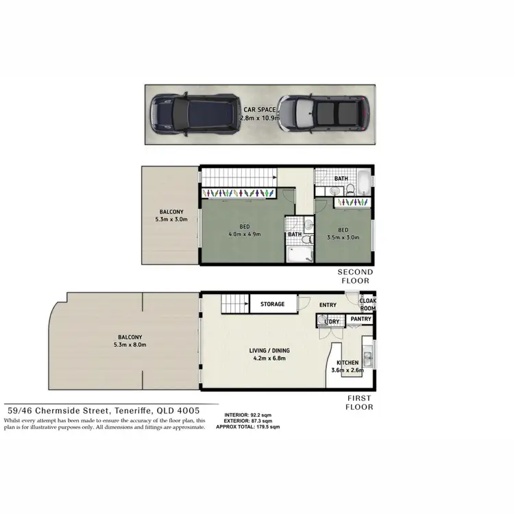 Floorplan of Homely apartment listing, 59/46 Chermside, Teneriffe QLD 4005