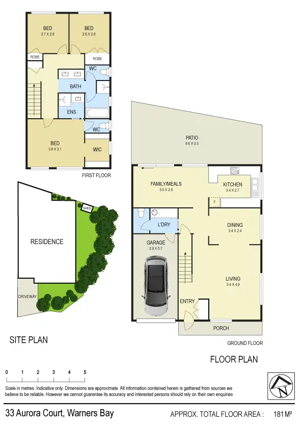 Floorplan of Homely house listing, 33 Aurora Court, Warners Bay NSW 2282